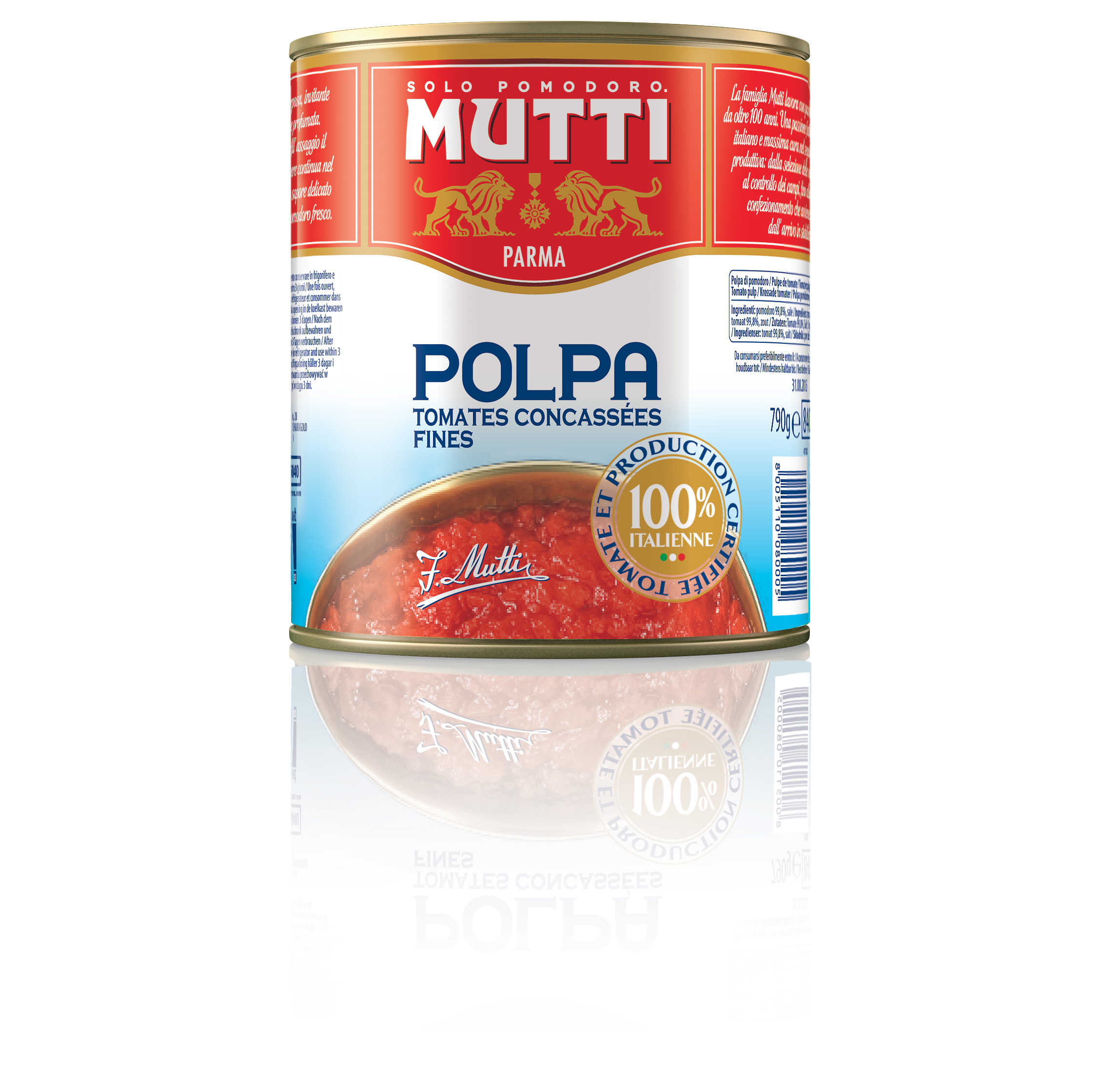 Finely Chopped Tomaotes -Tin 790g. Mutti 790g